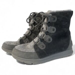 Women's Gray Suede Ankle Boots